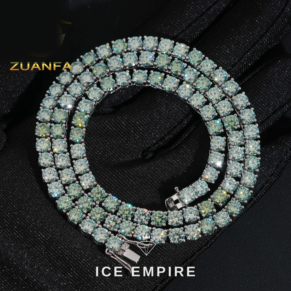 Iced Out Rose Gold Plated Moissanite Cuban Chain