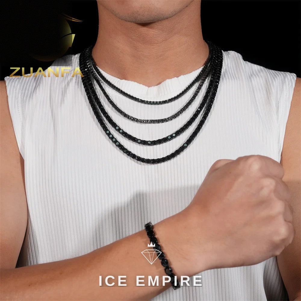Iced Out Rose Gold Plated Moissanite Cuban Chain
