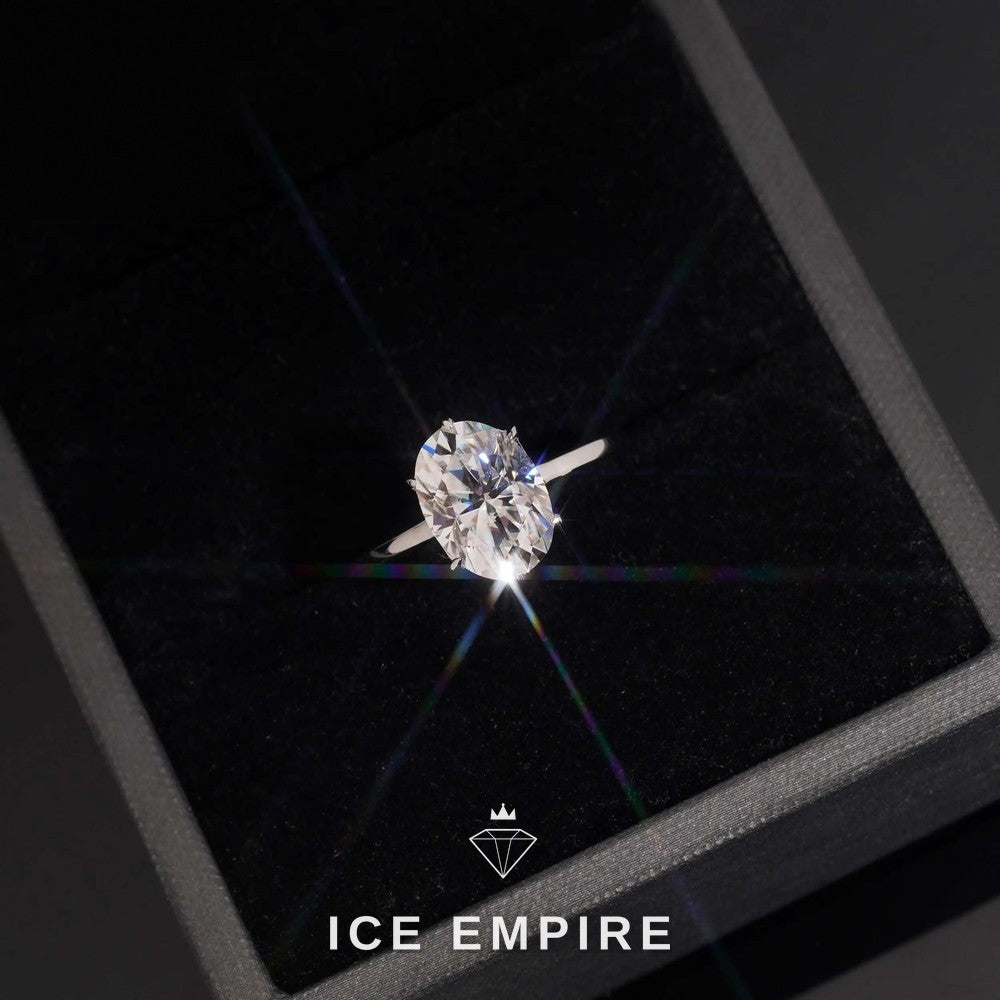 Iced Out Gold Plated Moissanite Wedding Band