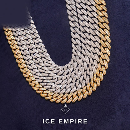 Iced Out Rose Gold Plated Moissanite Cuban Chain