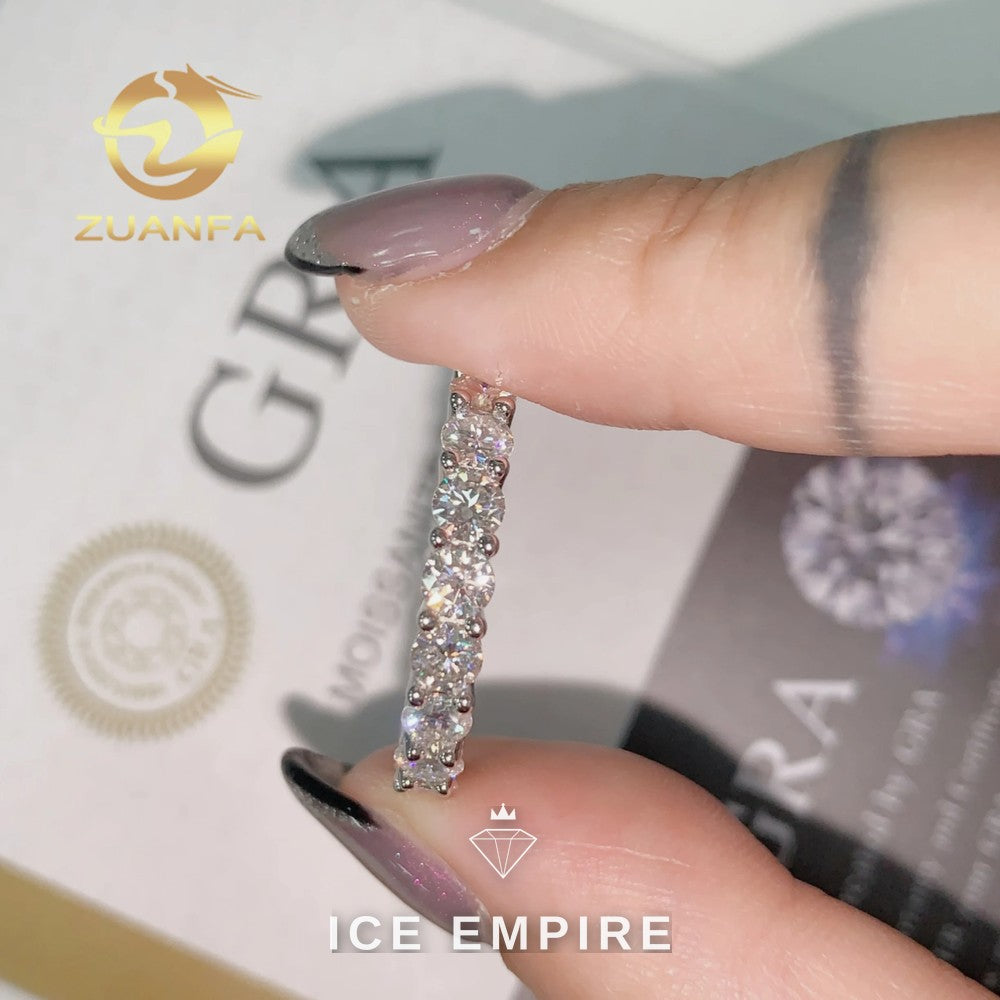 Iced Out 925 Silver Moissanite Ring