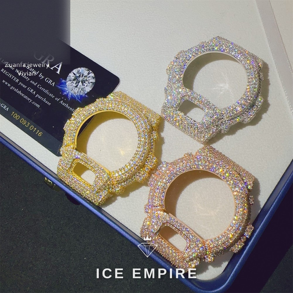 Iced Out 925 Silver Moissanite Watch