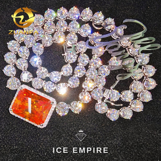 Iced Out Rose Gold Plated Moissanite Cuban Chain