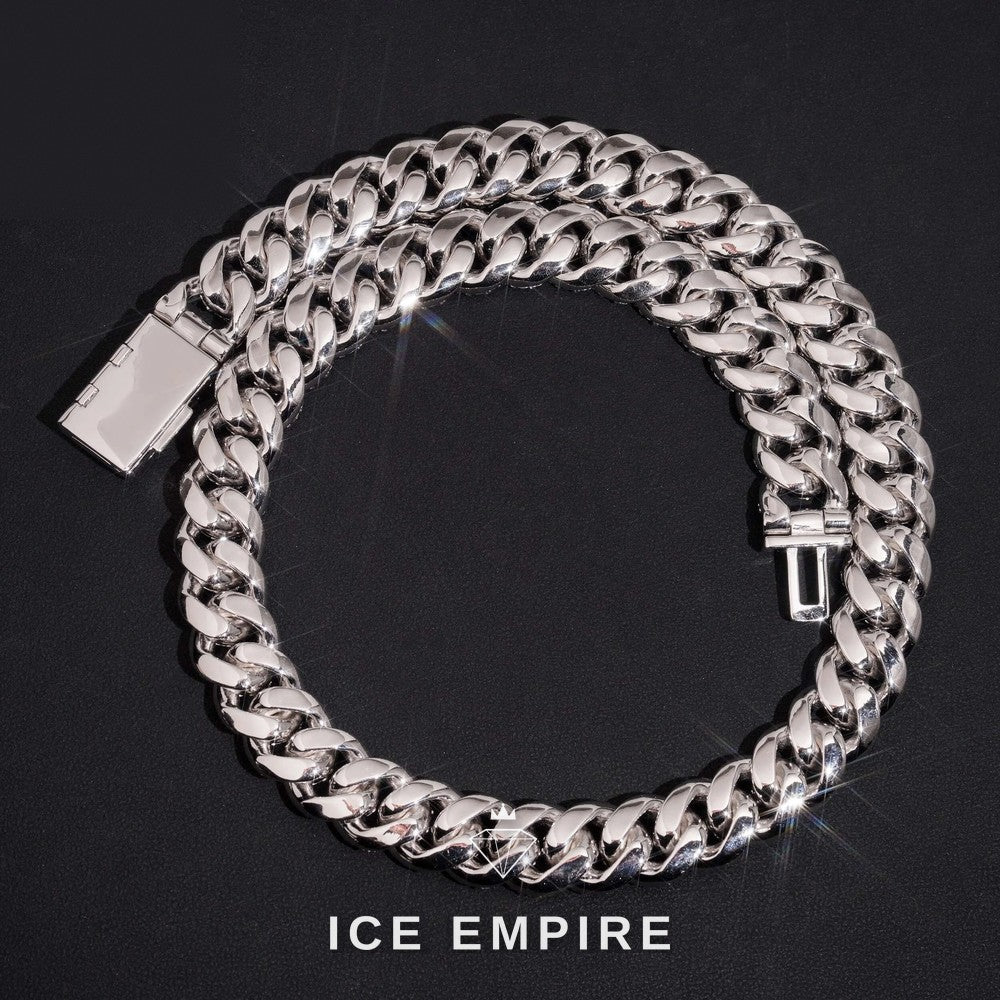 Iced Out Rose Gold Plated Moissanite Cuban Chain