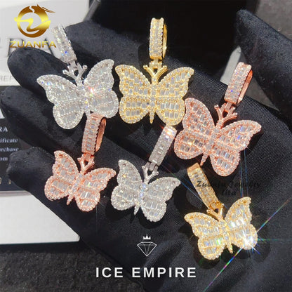 Iced Out 925 Silver Moissanite Pendant