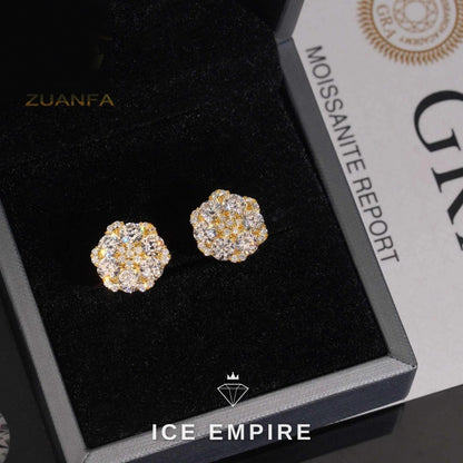 Iced Out 925 Silver Moissanite Earrings