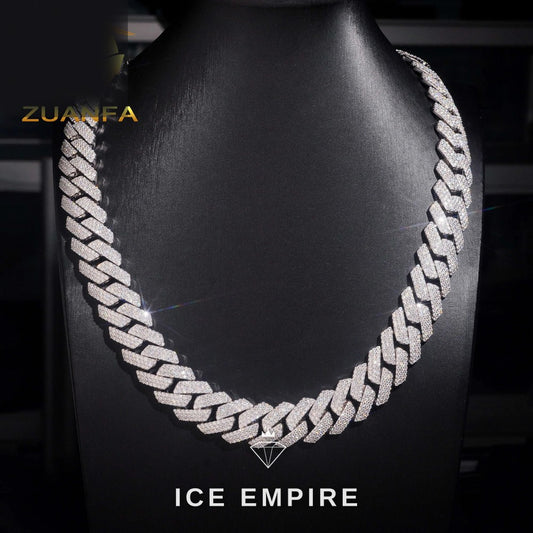 Iced Out Rose Gold Plated Moissanite Cuban Chain