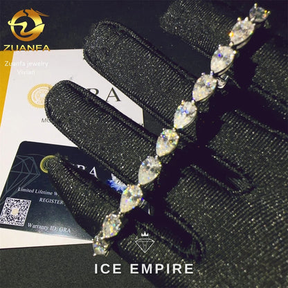 Iced Out Rose Gold Plated Moissanite Tennis Chain