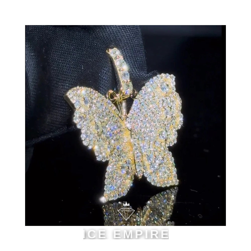 Iced Out Gold Plated Lab Grown Diamond Pendant