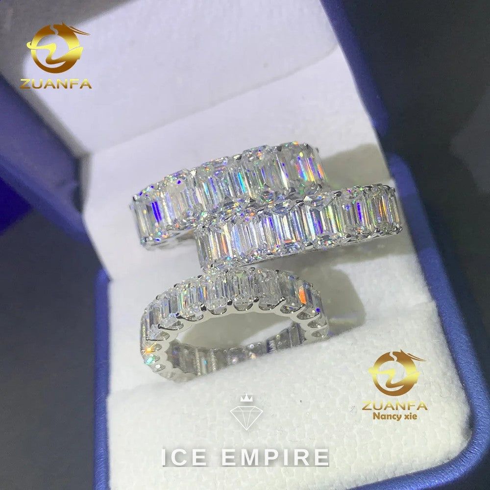 Iced Out Gold Plated Moissanite Engagement Ring