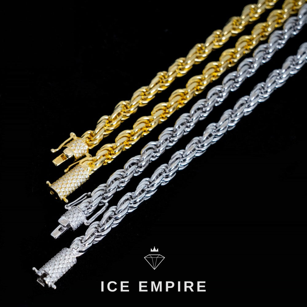 Iced Out Rose Gold Plated Moissanite Cuban Chain