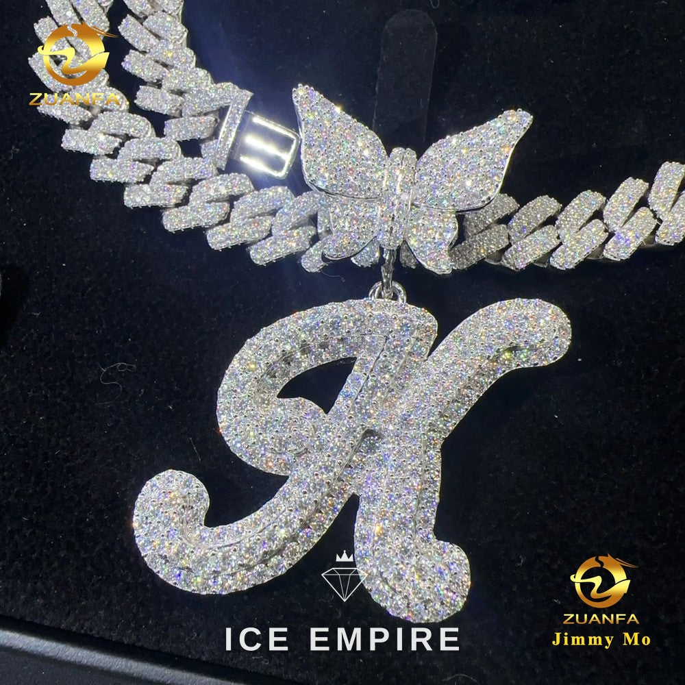 Iced Out 925 Silver Moissanite Pendant