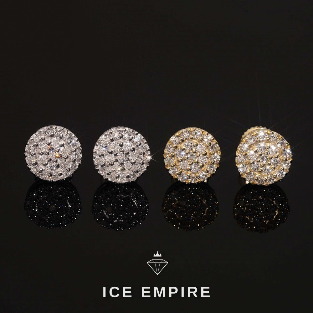 Iced Out 925 Silver Lab Grown Diamond Earrings