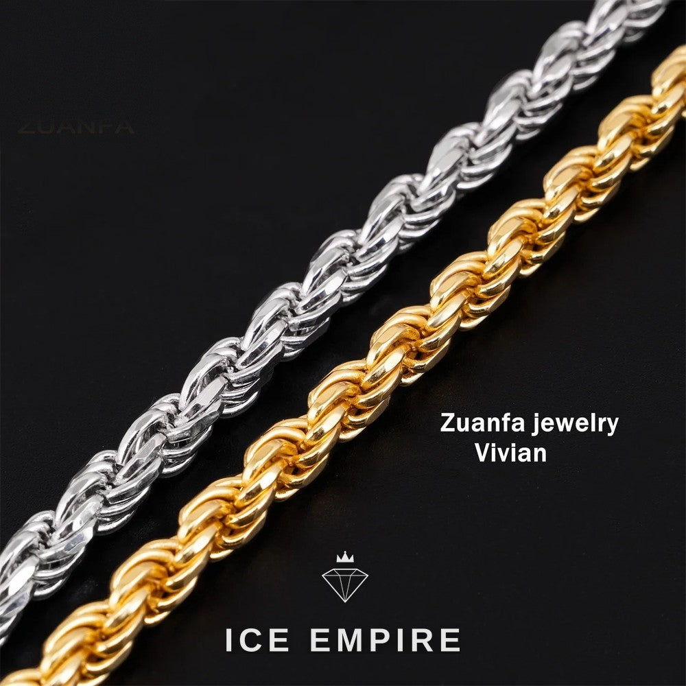 Iced Out Rose Gold Plated Moissanite Cuban Chain