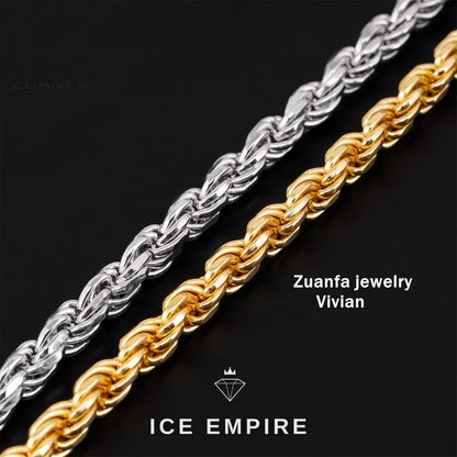 Iced Out Rose Gold Plated Moissanite Cuban Chain