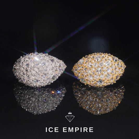 Iced Out 925 Silver Moissanite Ring