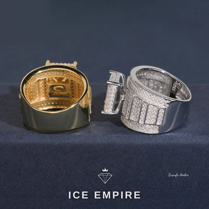 Iced Out Gold Plated Moissanite Ring