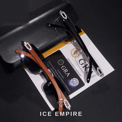 Iced Out 925 Silver Moissanite Glasses