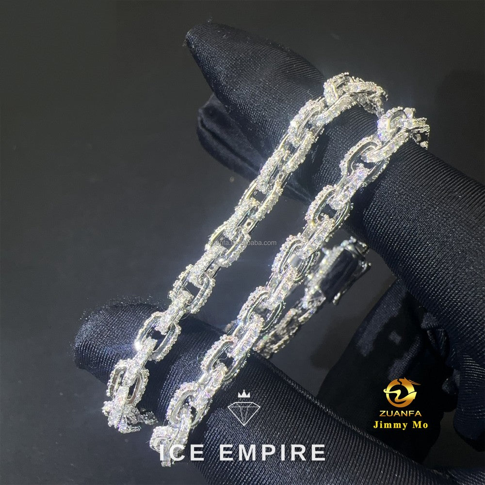 Iced Out Gold Plated Moissanite Cuban Chain