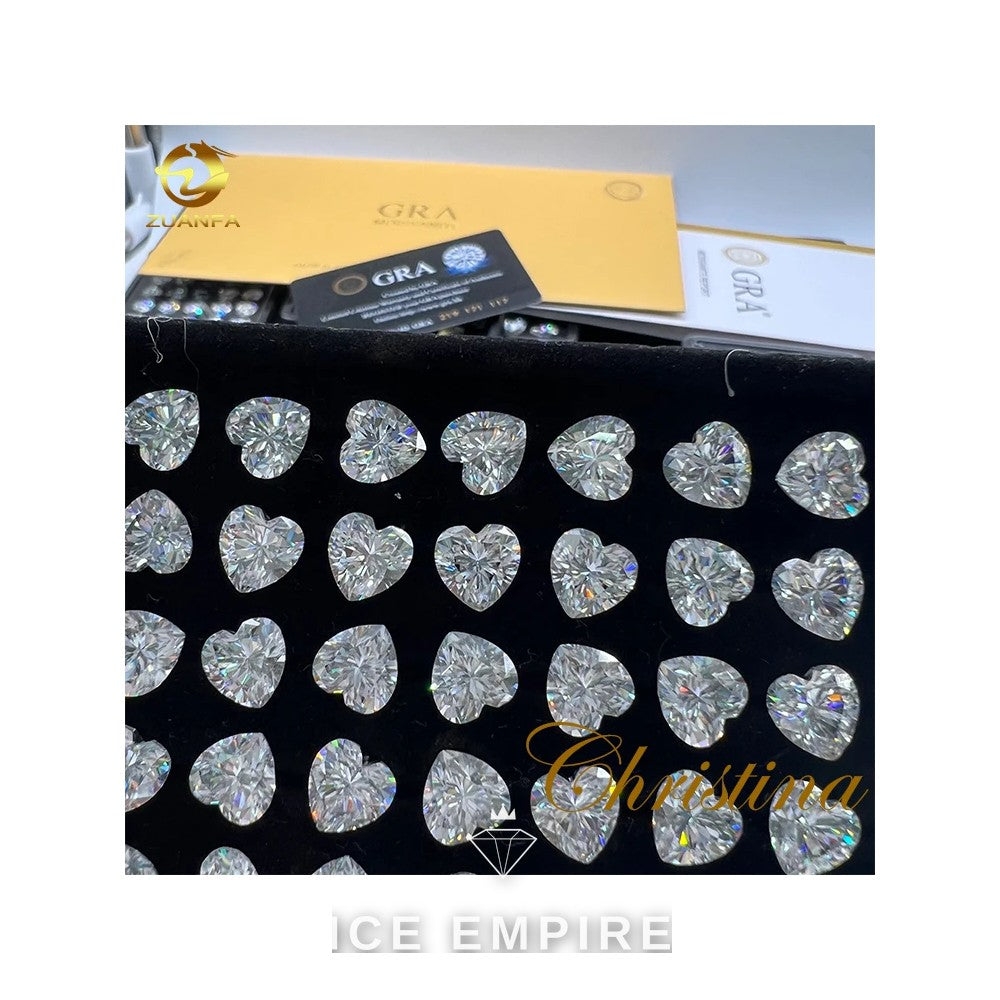 Iced Out Heart 925 Silver Moissanite Pendant