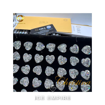 Iced Out Heart 925 Silver Moissanite Pendant