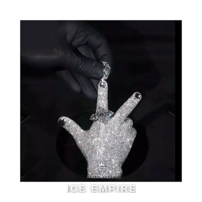 Iced Out 925 Silver Moissanite Pendant
