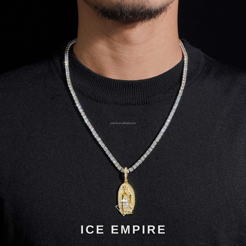 Iced Out Gold Plated Moissanite Pendant