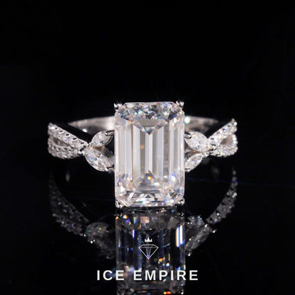 Iced Out Rose Gold Plated Moissanite Wedding Band
