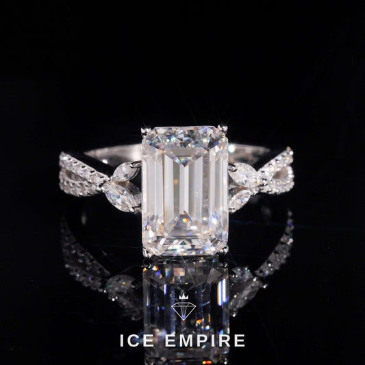 Iced Out Rose Gold Plated Moissanite Wedding Band
