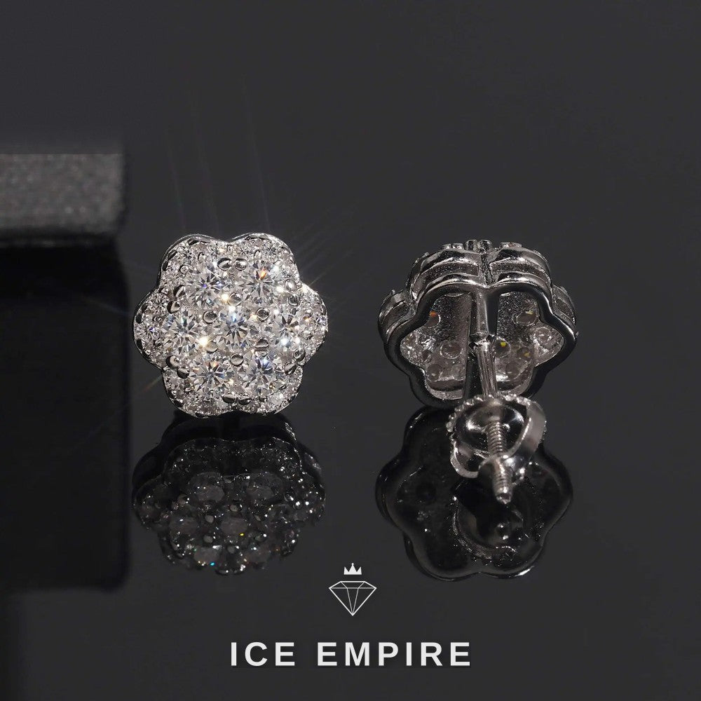 Iced Out Gold Plated Moissanite Earrings