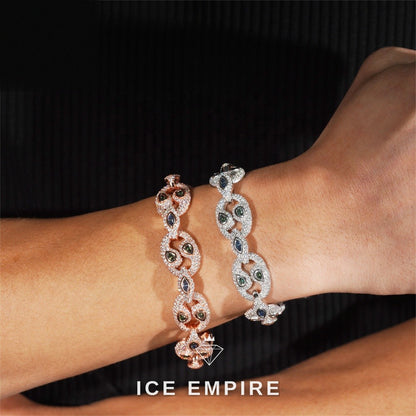 Iced Out Rose Gold Plated Moissanite Bracelet