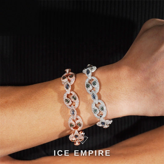 Iced Out Rose Gold Plated Moissanite Bracelet