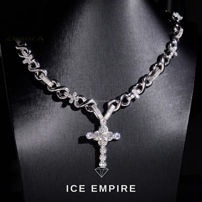Iced Out Baguette Gold Plated Moissanite Pendant
