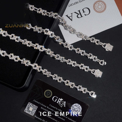 Iced Out Rose Gold Plated Moissanite Cuban Chain