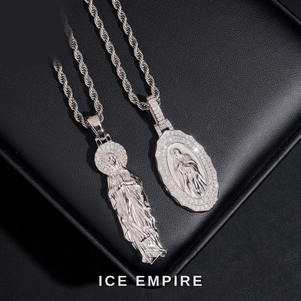 Iced Out Rose Gold Plated Moissanite Pendant