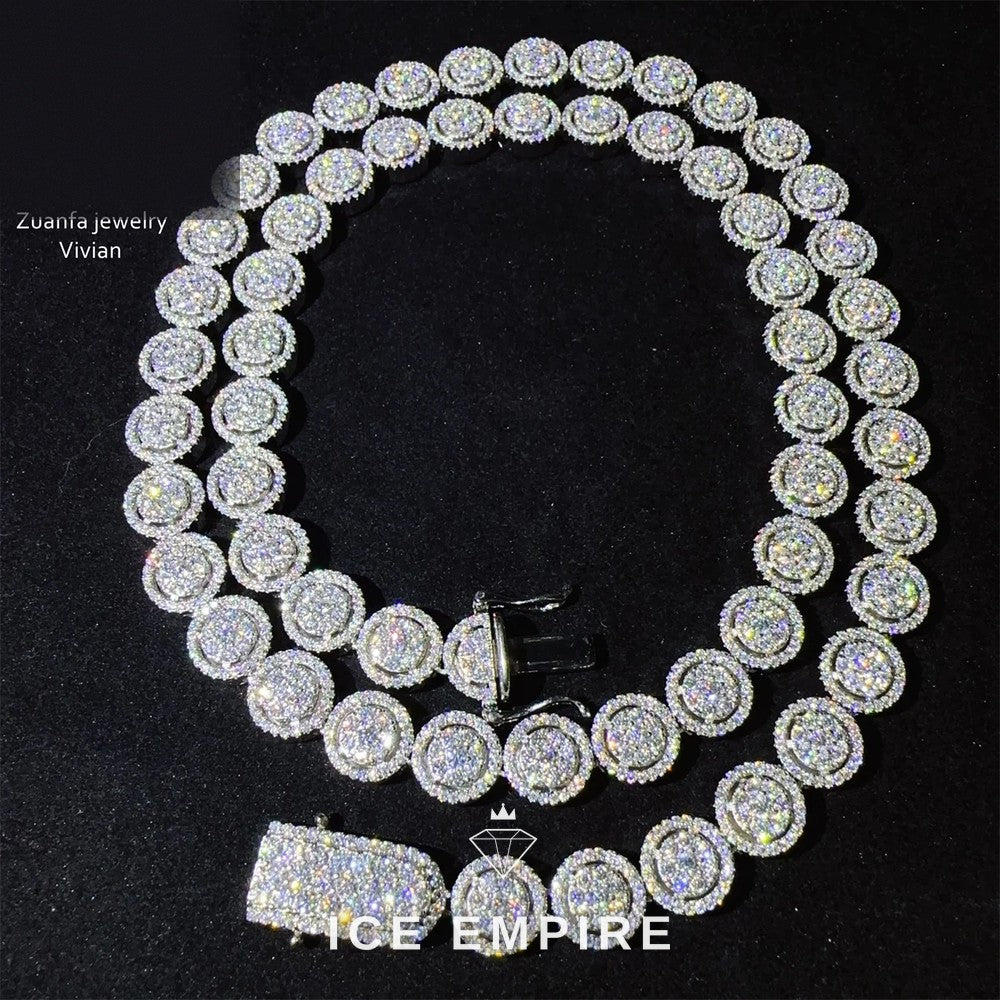 Iced Out Rose Gold Plated Moissanite Cuban Chain