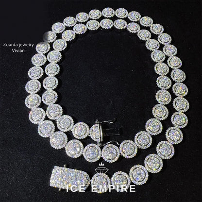 Iced Out Rose Gold Plated Moissanite Cuban Chain