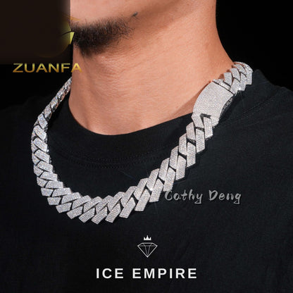 Iced Out Rose Gold Plated Moissanite Cuban Chain