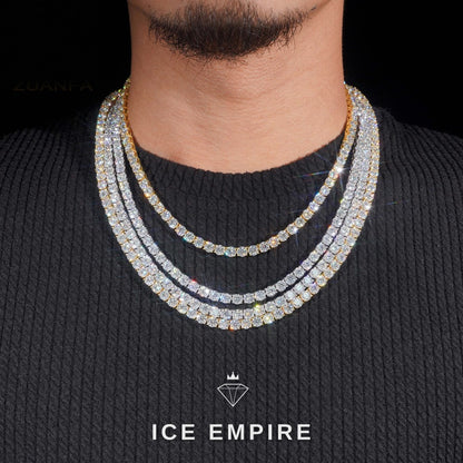 Iced Out Rose Gold Plated Moissanite Cuban Chain