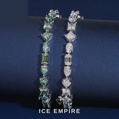 Iced Out 925 Silver Moissanite Tennis Bracelet