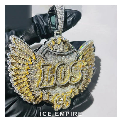 Iced Out Cross 925 Silver Pendant