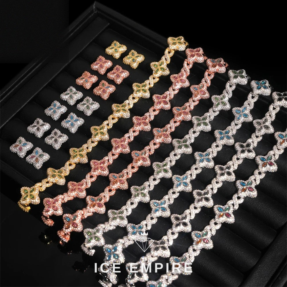 Iced Out Rose Gold Plated Moissanite Cuban Chain