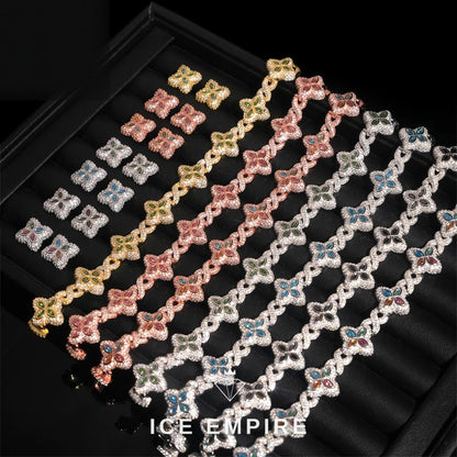 Iced Out Rose Gold Plated Moissanite Cuban Chain