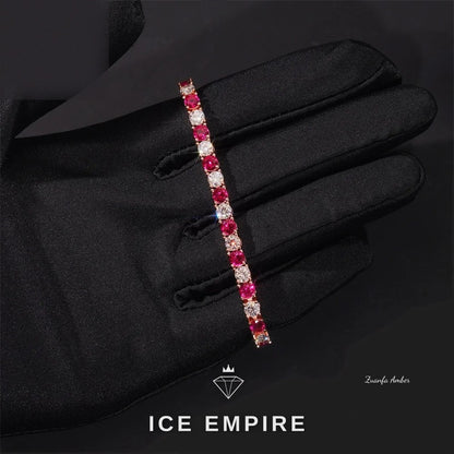 Iced Out 14K Gold Lab Grown Diamond Tennis Chain