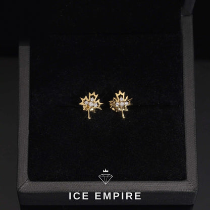 Iced Out Rose Gold Plated Moissanite Stud Earrings