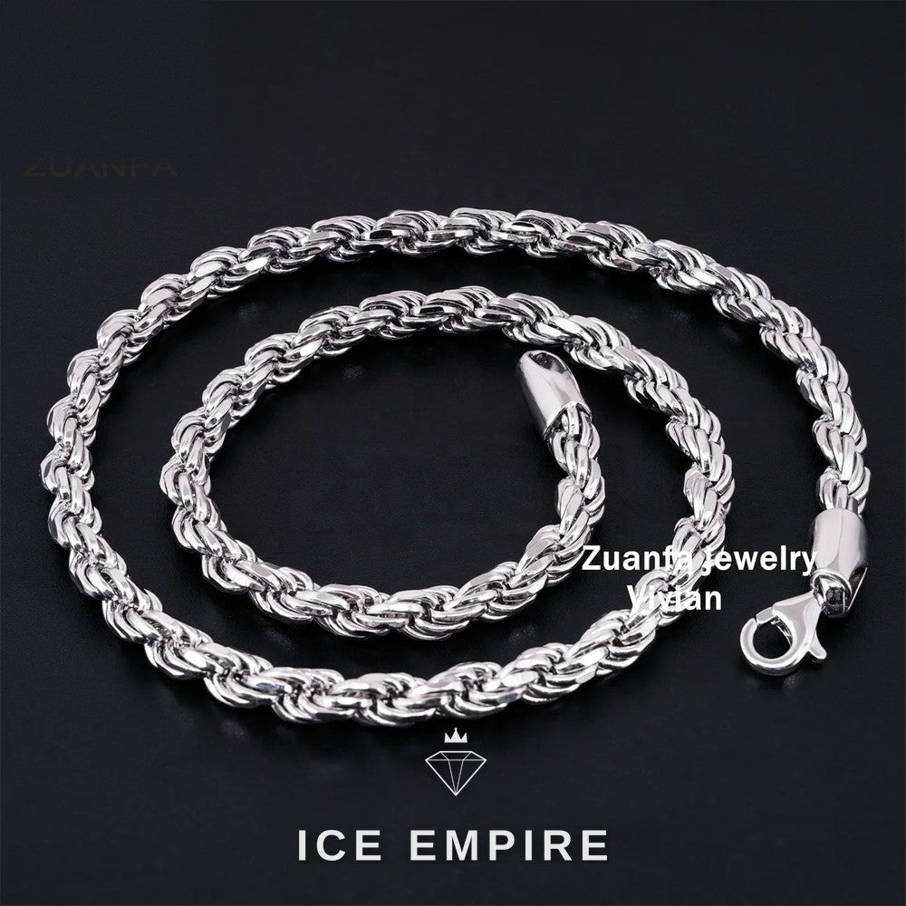 Iced Out Rose Gold Plated Moissanite Cuban Chain
