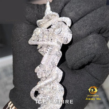 Iced Out 925 Silver Moissanite Pendant