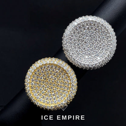 Iced Out Rose Gold Plated Moissanite Ring