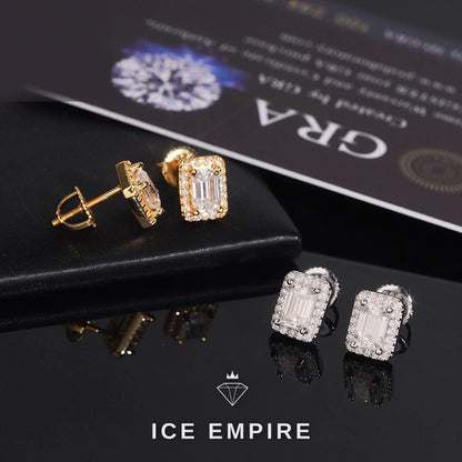 Iced Out 925 Silver Moissanite Earrings