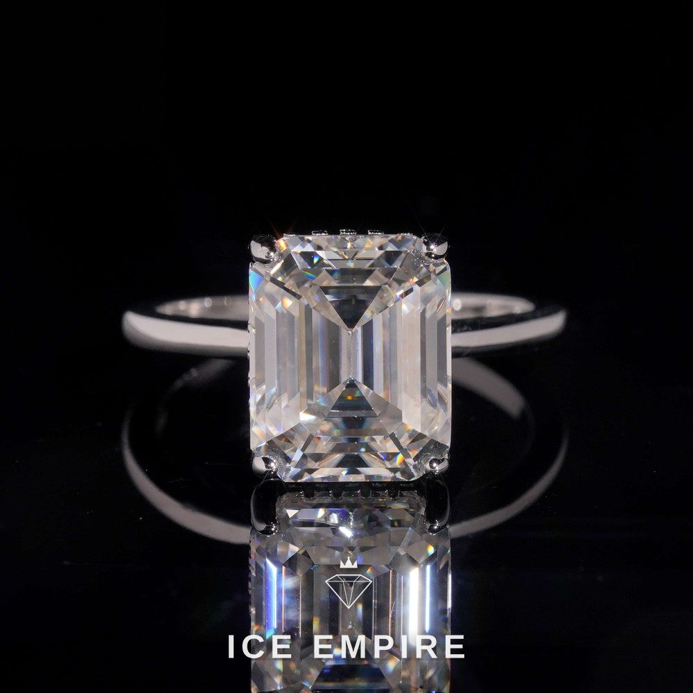 Iced Out Gold Plated Moissanite Wedding Band